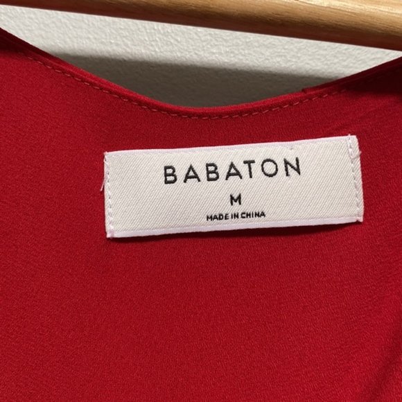 ❗️SOLD❗️Aritzia Babaton Red Long Sleeve Bennie Blouse Size M - Picture 6 of 9